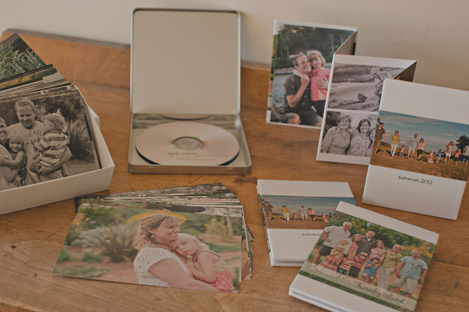 photo samples of beautiful standout wall prints, dvd, prints and a photo book from a lifestyle family photo session on hornby island, bc