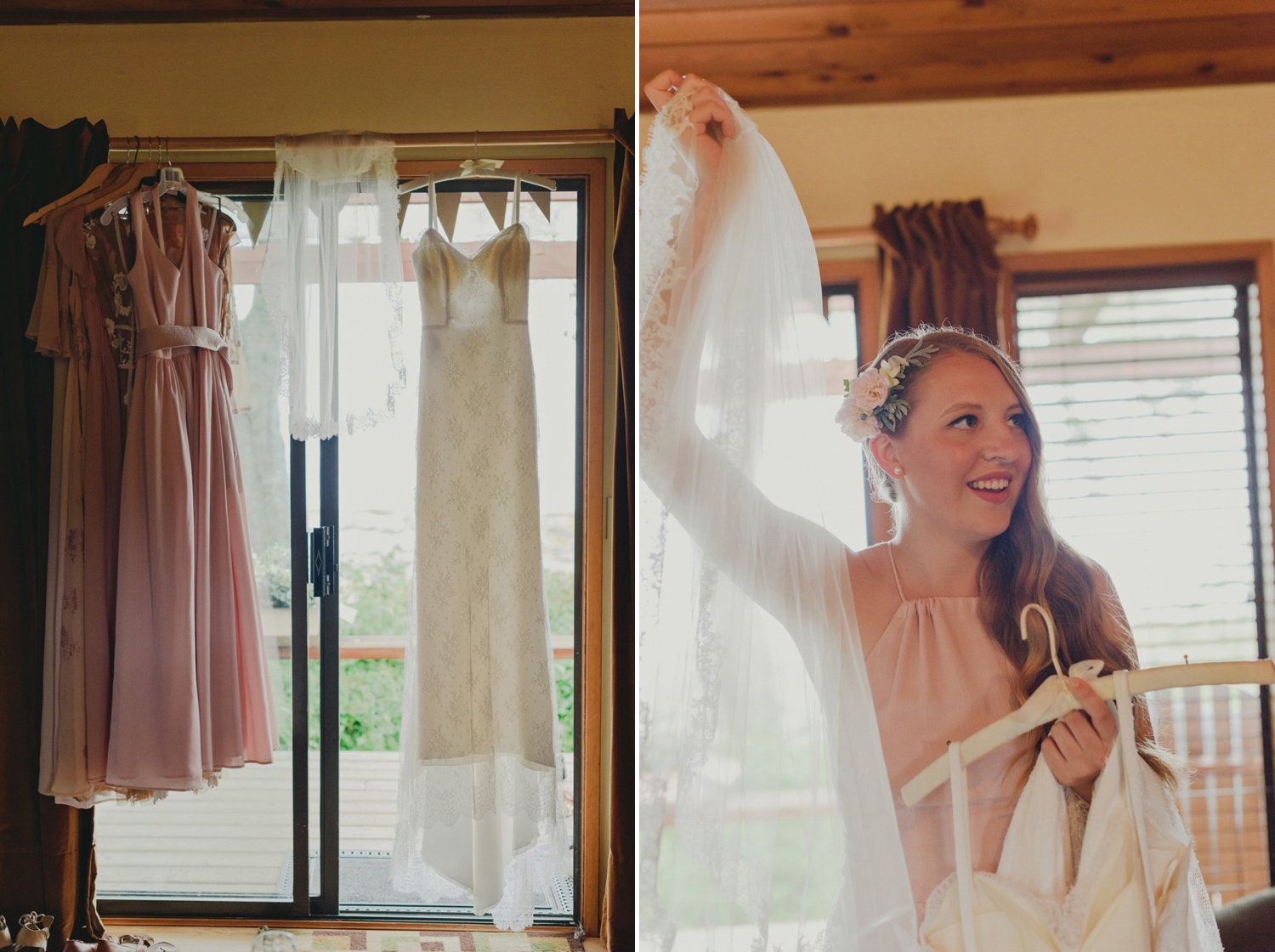 hornby island wedding in the rain