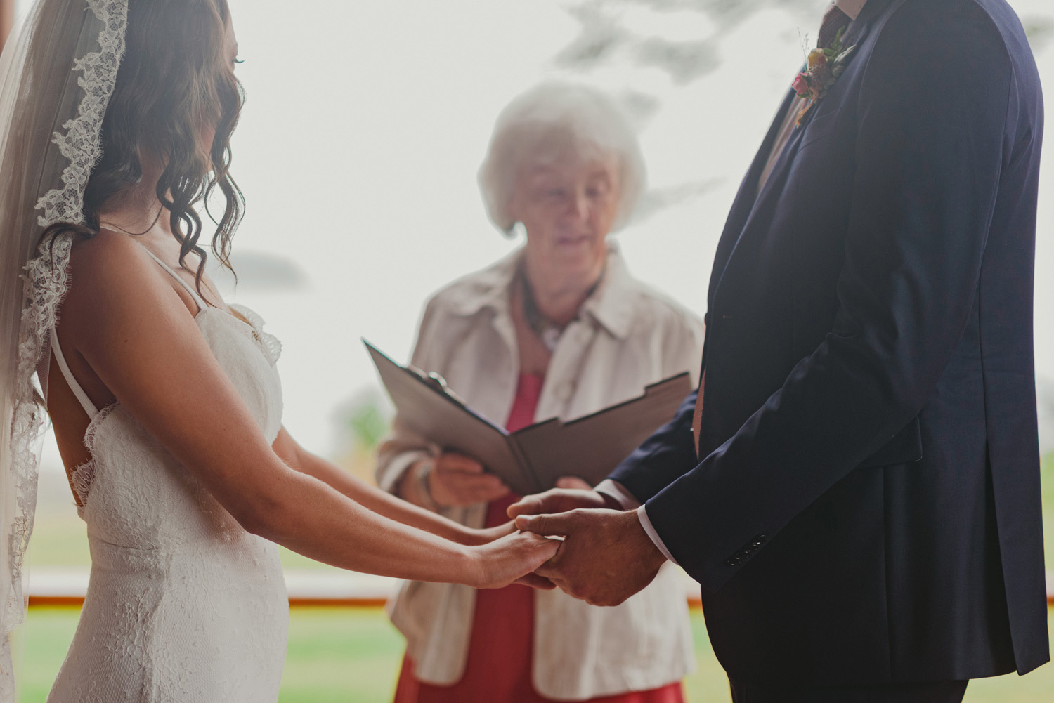 hornby island wedding in the rain