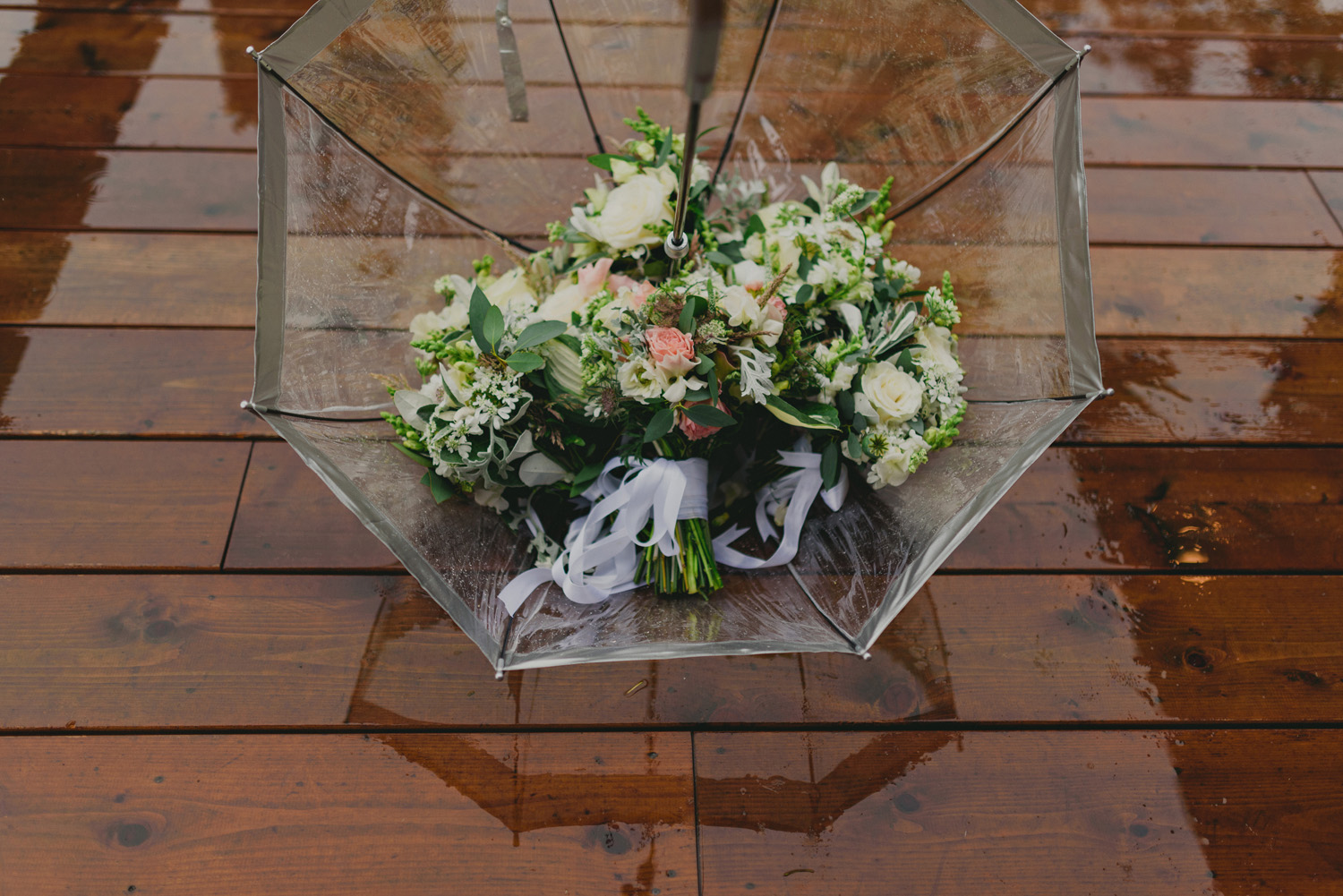 hornby island wedding in the rain