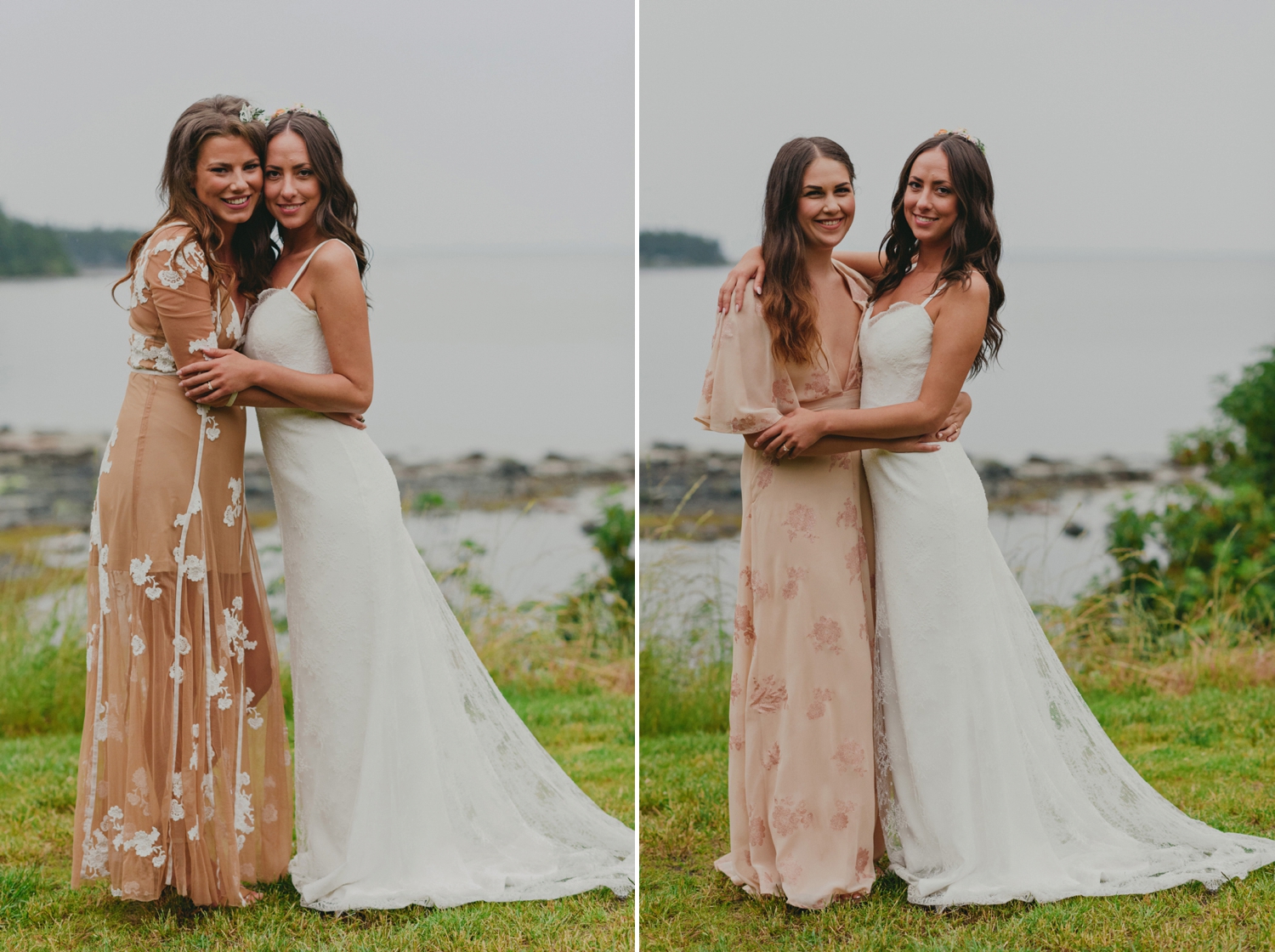 hornby island wedding in the rain