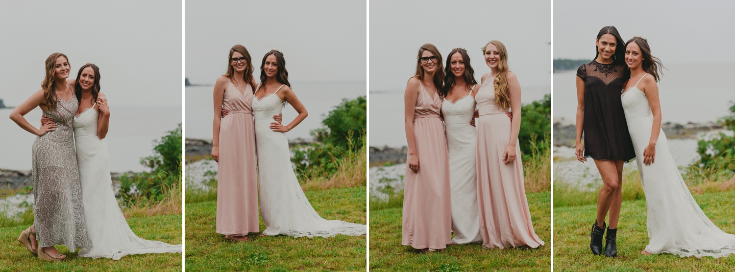 hornby island wedding in the rain