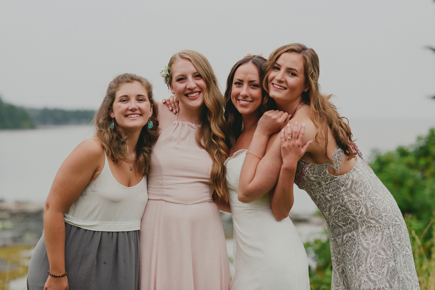 hornby island wedding in the rain