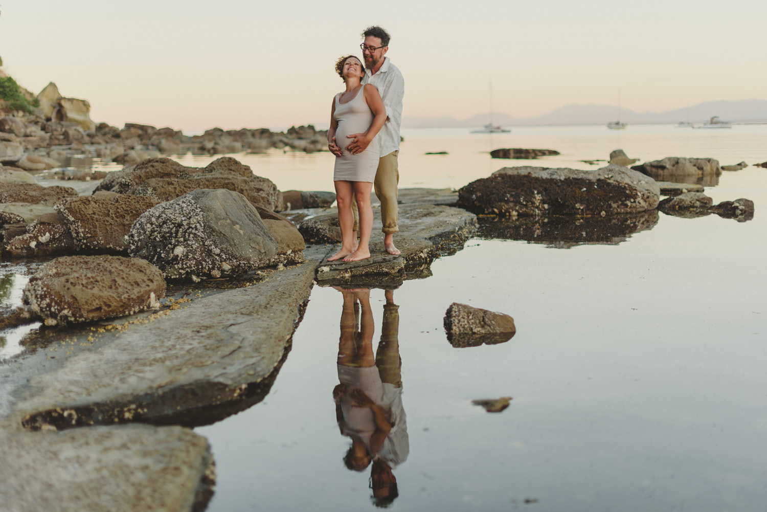 hornby island sunset maternity session
