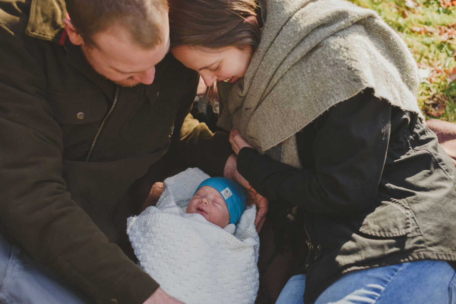 documentary at home newborn family session