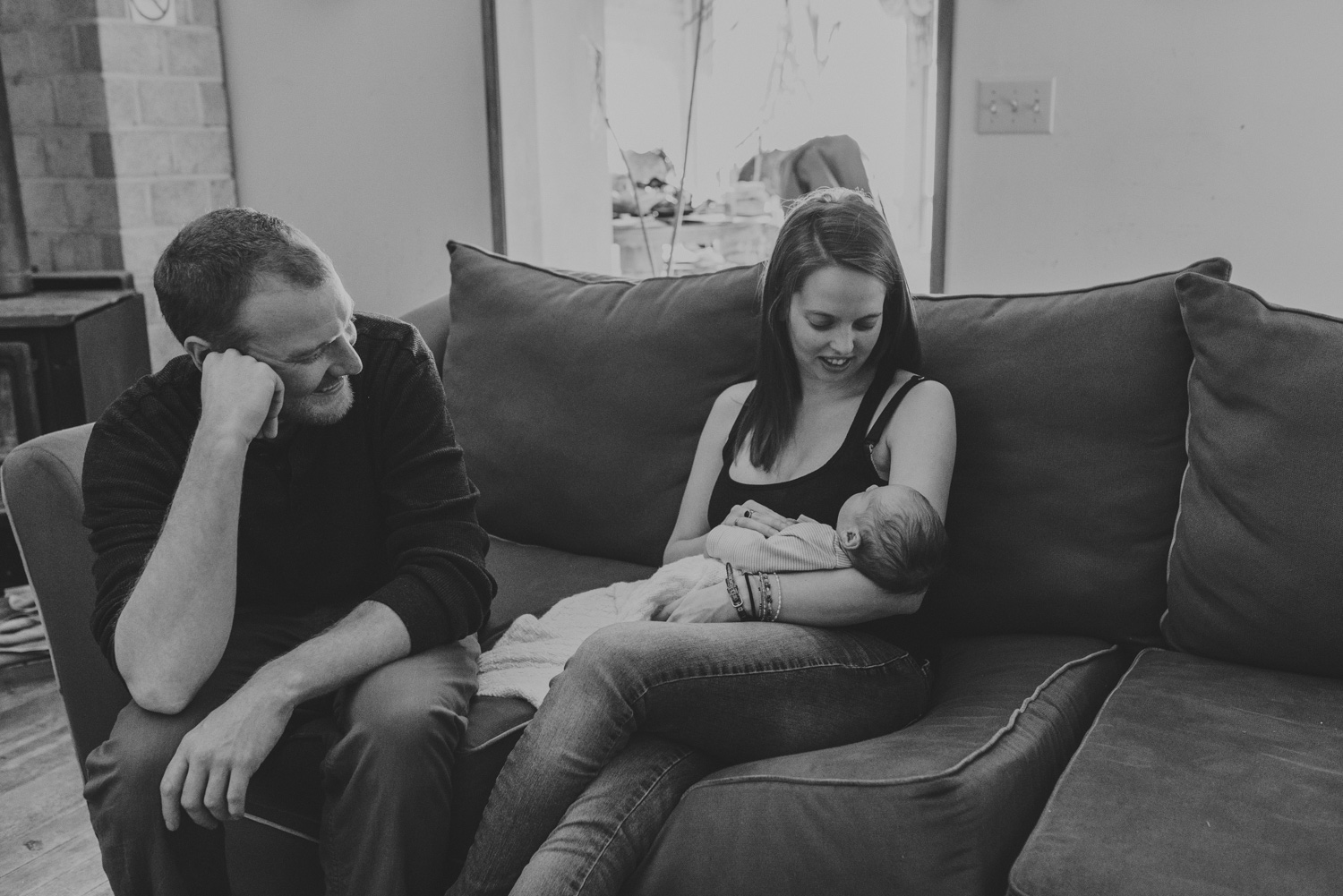 documentary at home newborn family session