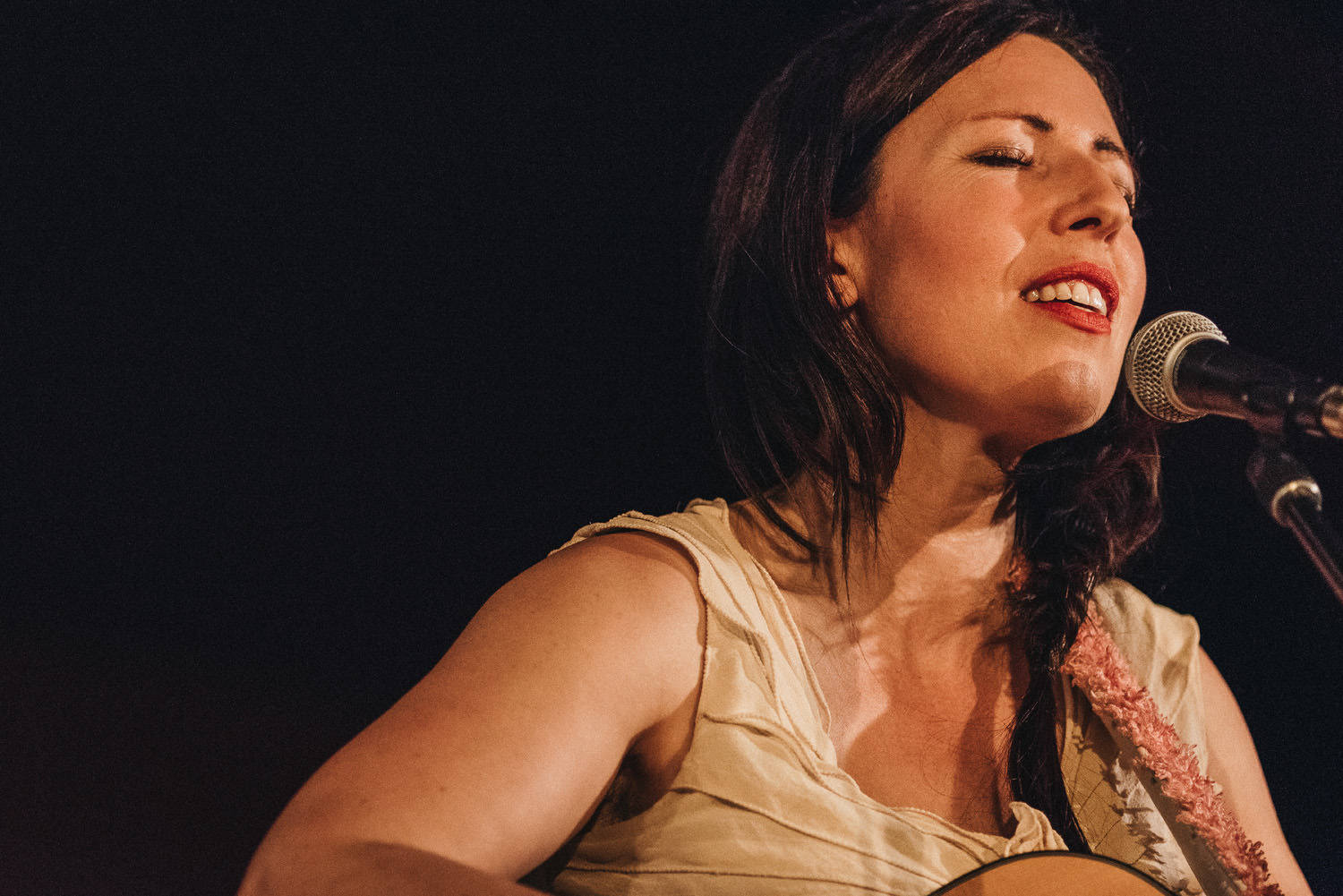 female singer songwriter - on stage - hornby island 