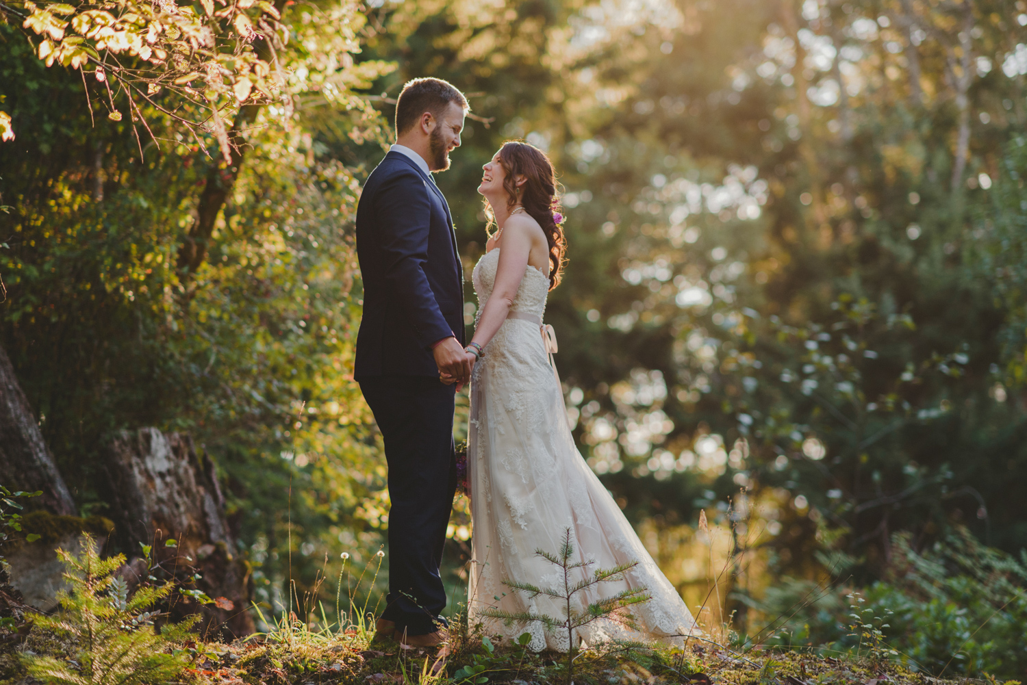 bride & groom at bodega ridge galiano island