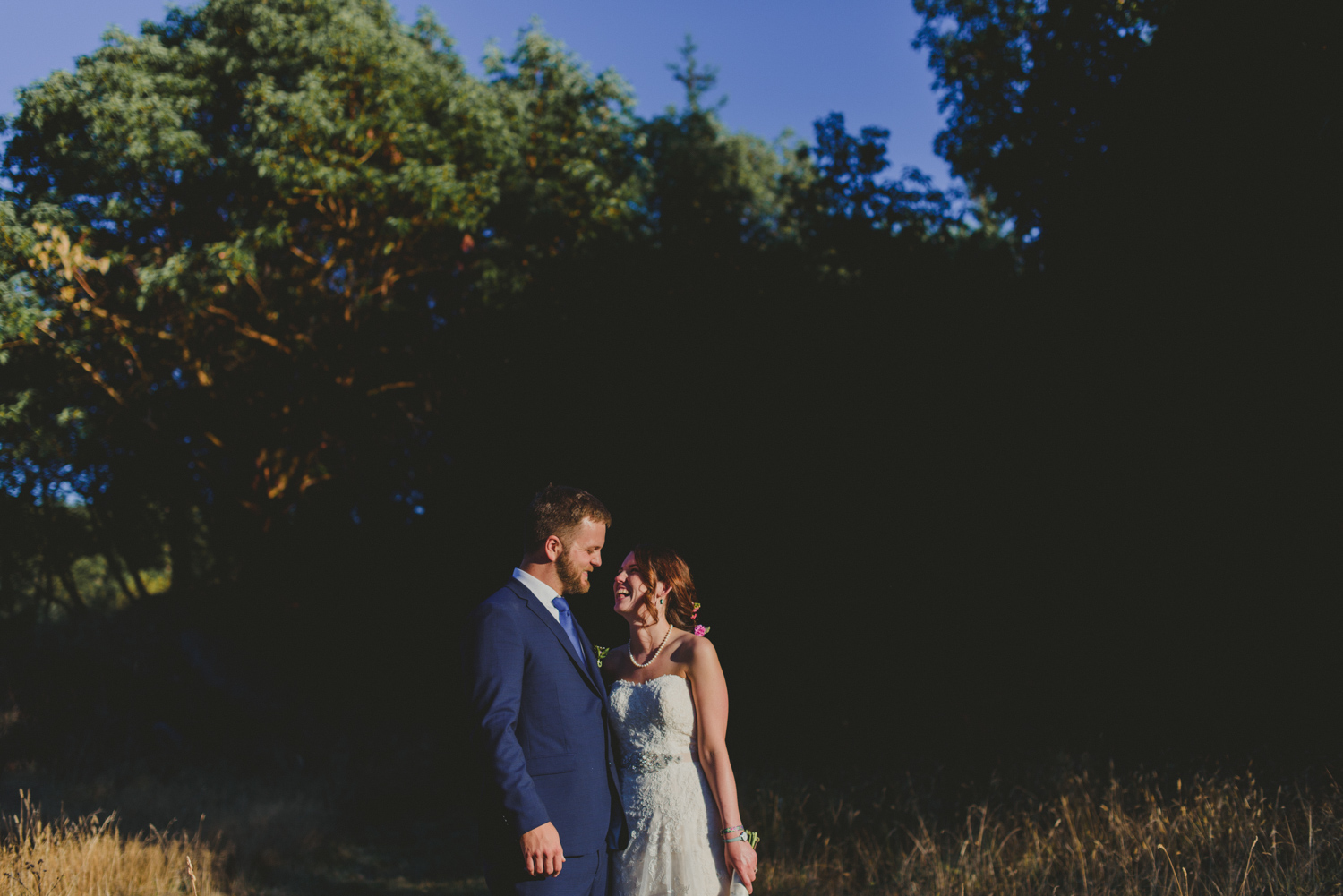 bride & groom at bodega ridge galiano island