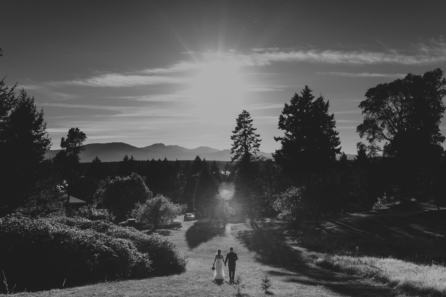 bride & groom at bodega ridge galiano island