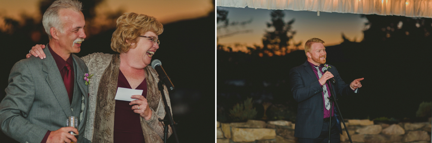 guests laughing at bodega ridge galiano island