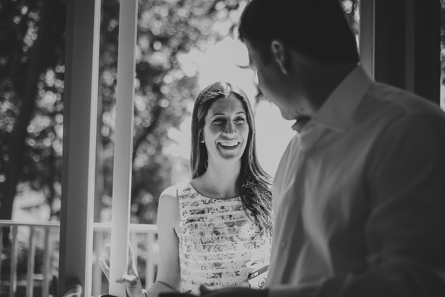 woman smiling at overbury resort thetis island wedding - 