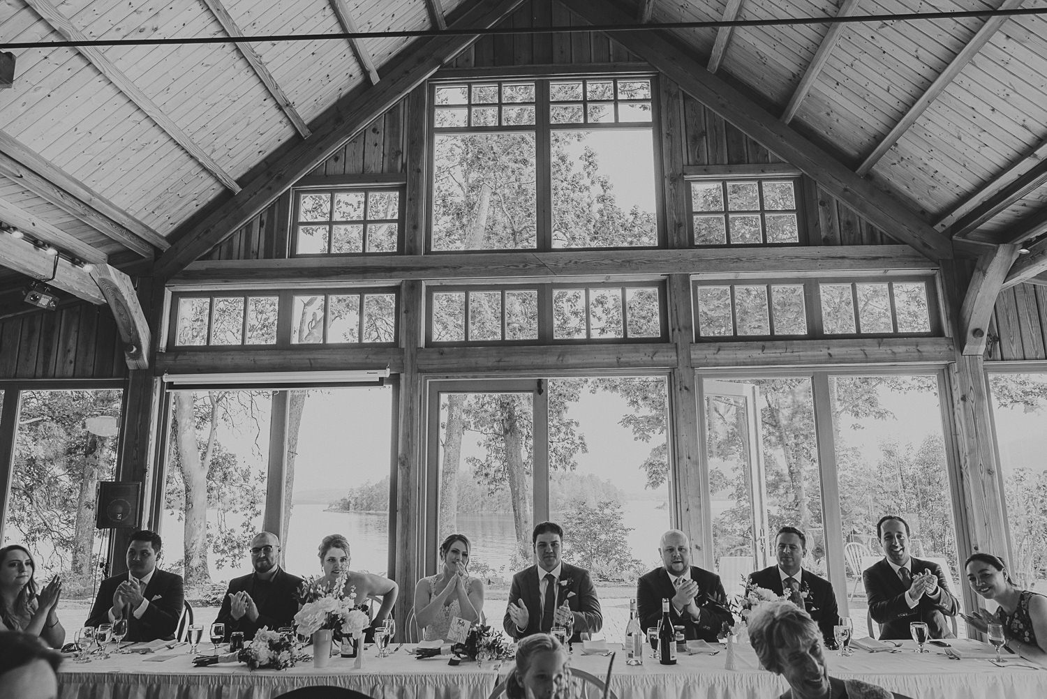 head table at overbury resort thetis island wedding 