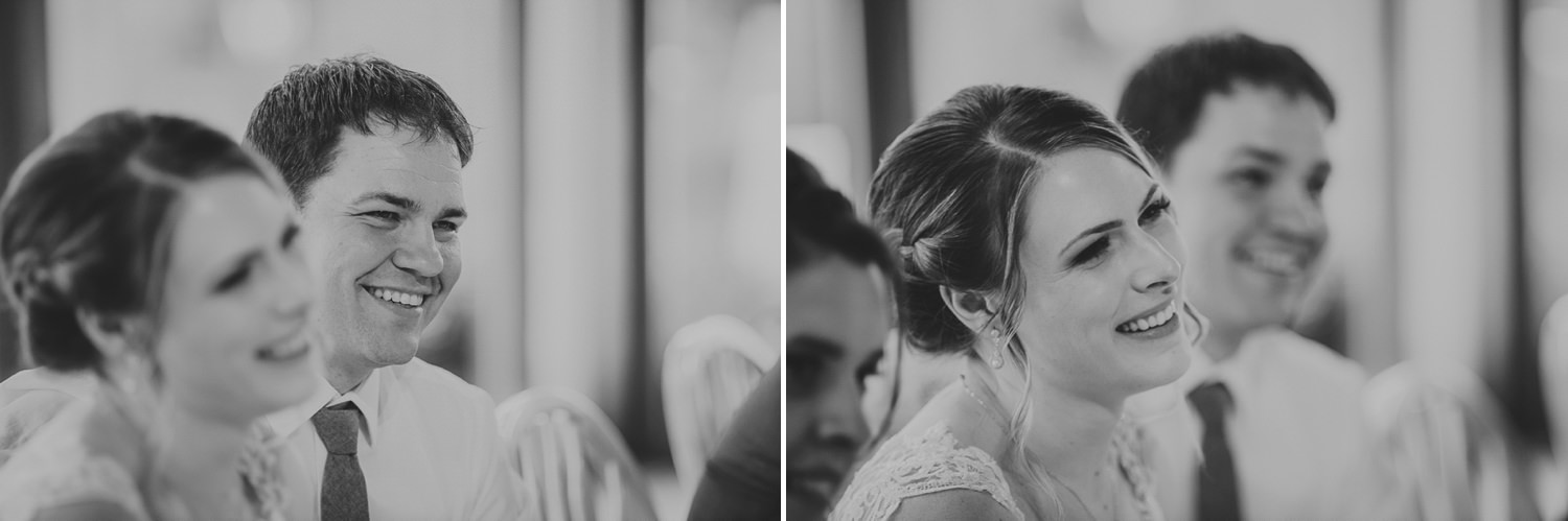 bride & groom laughing at overbury resort thetis island wedding 