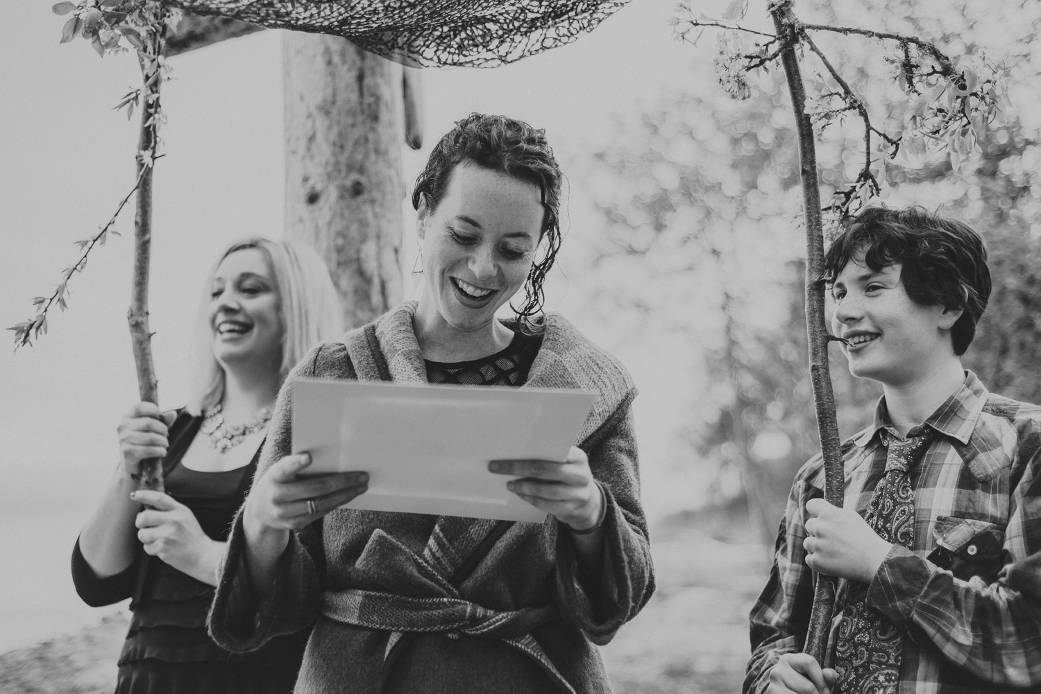 lgbtq jewish pagan metis wedding at sea breeze lodge on hornby island officiant