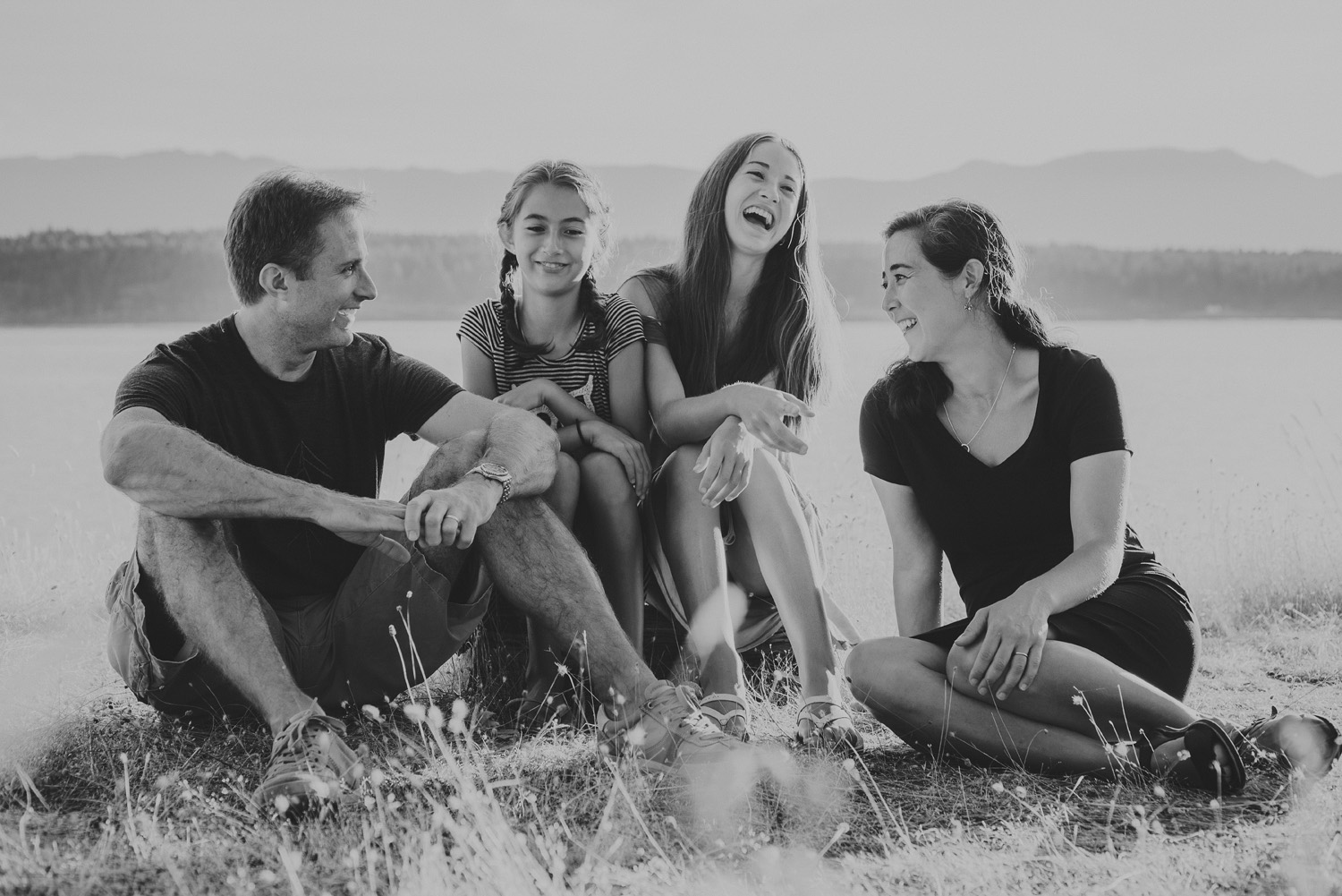 family photography session hornby island